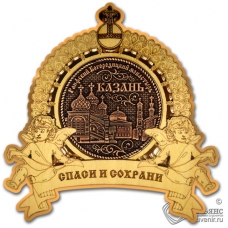Магнит из бересты Казань Раифский Богородицкий монастырь ангелы золото